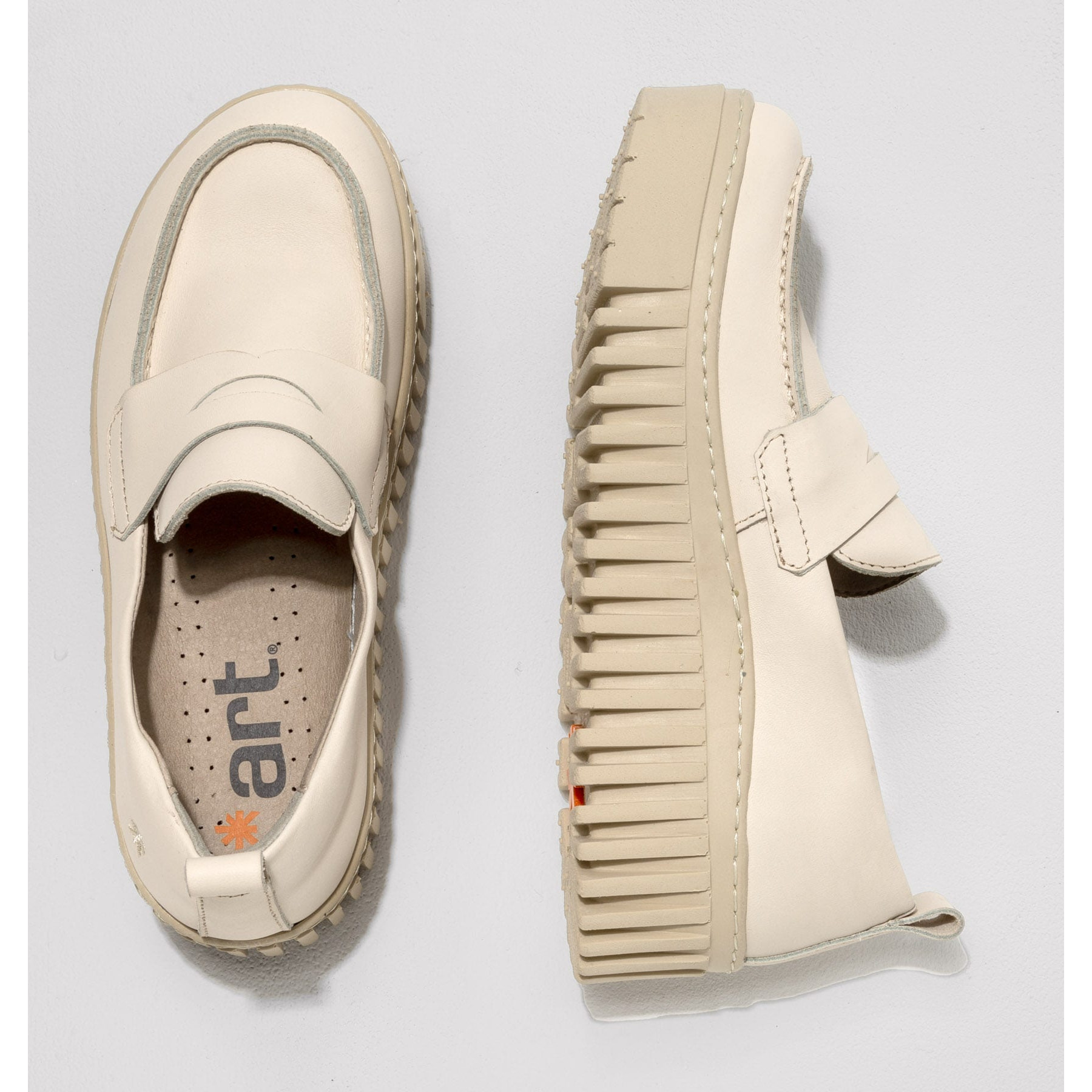 Zapatos 1530 GRASS WAXED CREAM/BRIGHTON color Cream