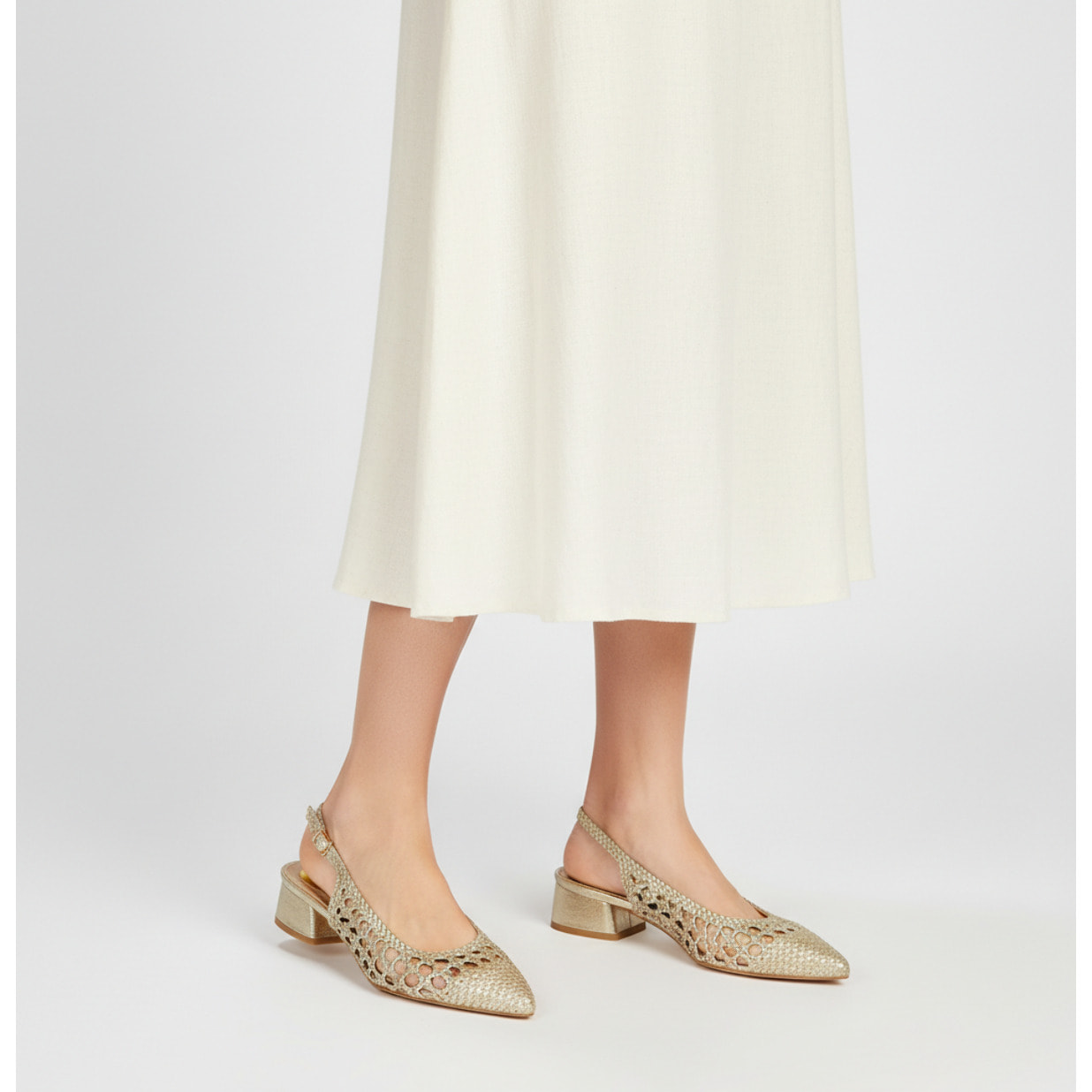 Sandali intreccio - tacco 4,5 cm