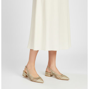 Sandali intreccio - tacco 4,5 cm