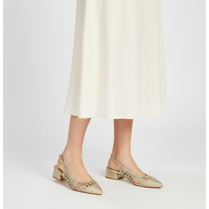 Sandali intreccio - tacco 4,5 cm