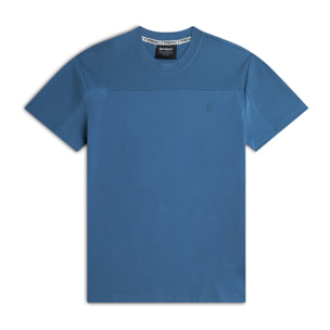 T-shirt in Uomo con Carré e Maniche in Tessuto Waffle