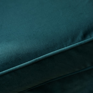 Fauteuil love seat en velours vert émeraude OSCAR