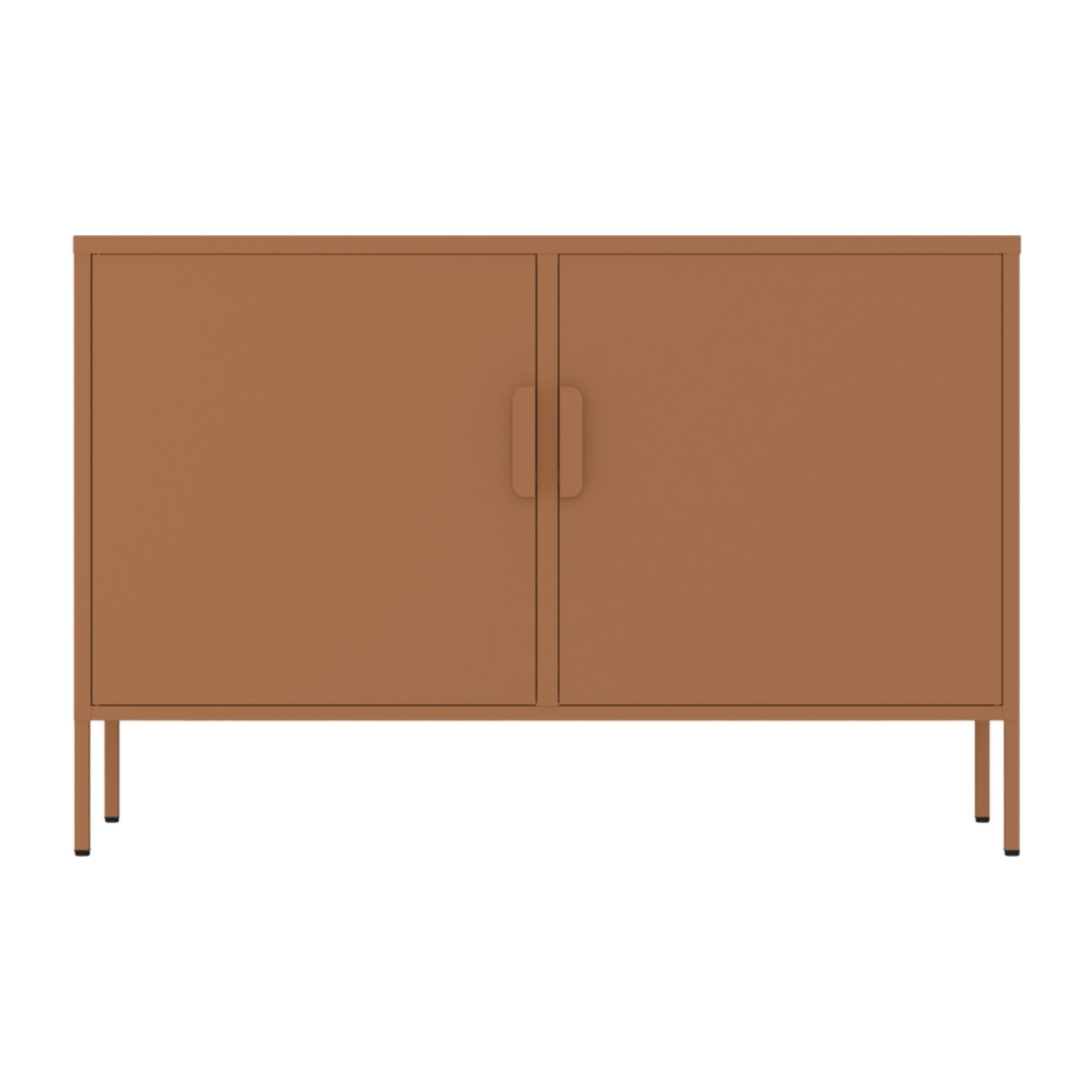 Credenza in metallo 2 ante 100x40x72cm mattone - Pop