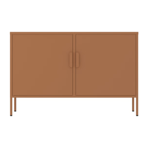 Credenza in metallo 2 ante 100x40x72cm mattone - Pop
