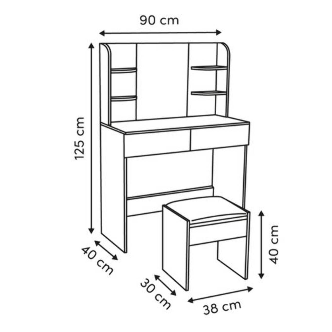 Coiffeuse Dolo blanc