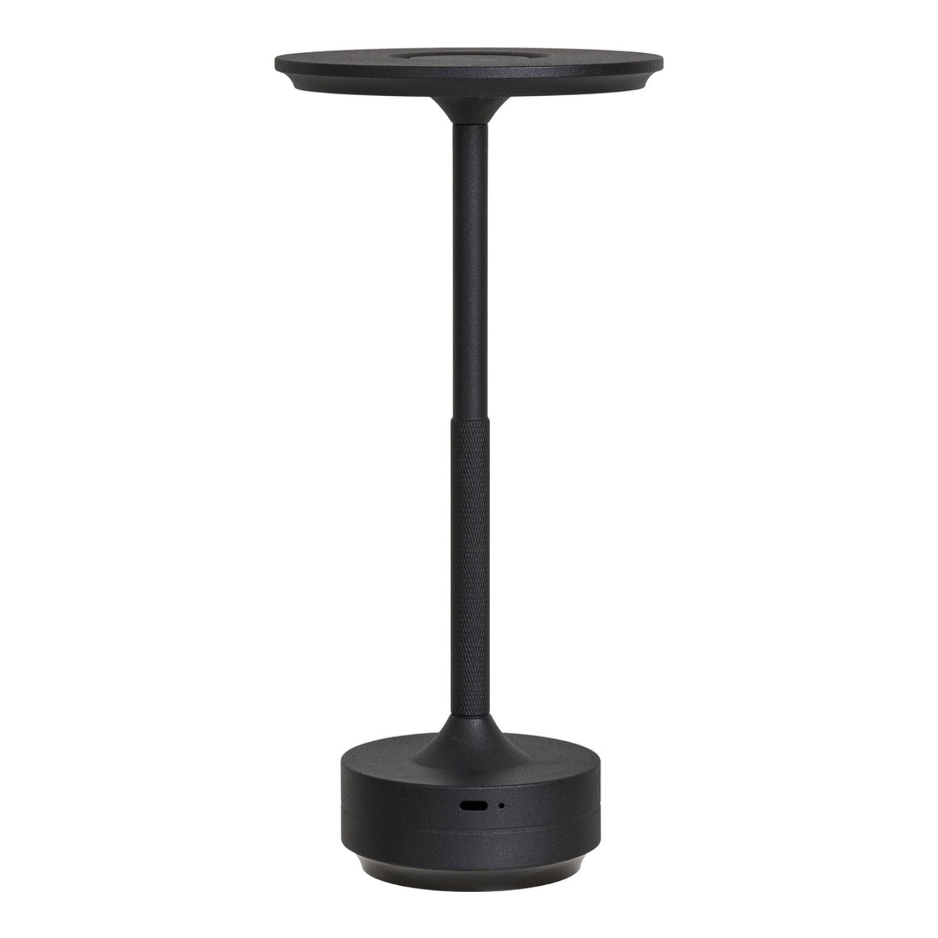 Lampada da tavolo Lyneham ricaricabile in alluminio nero