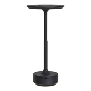 Lampada da tavolo Lyneham ricaricabile in alluminio nero