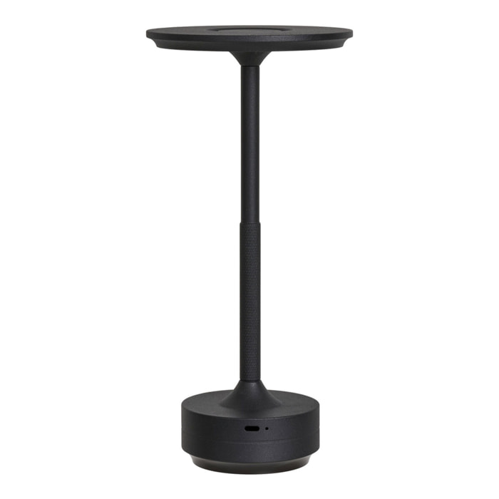 Lampada da tavolo Lyneham ricaricabile in alluminio nero