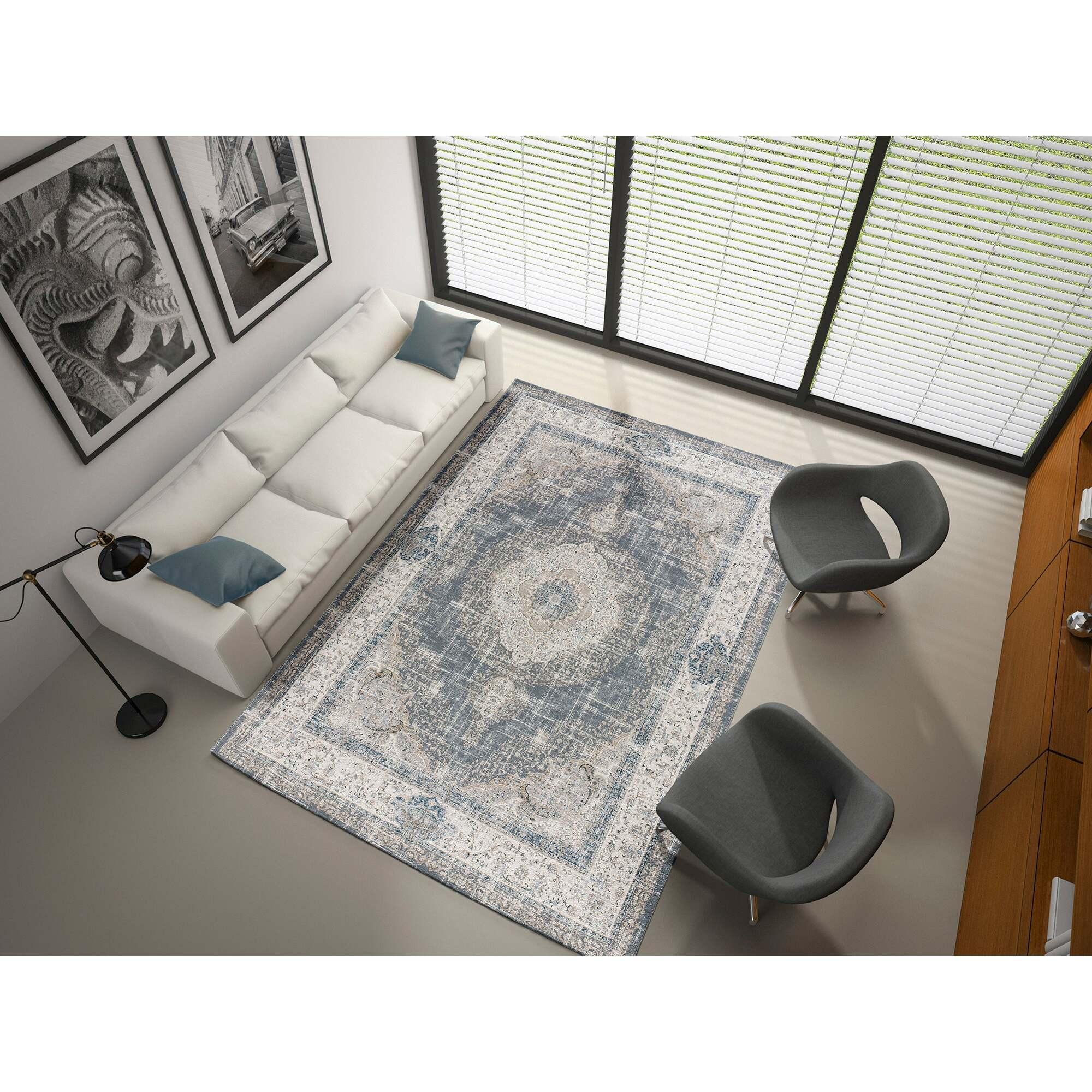 NEILA Alfombra vintage plegable en gris, varias medidas disponibles