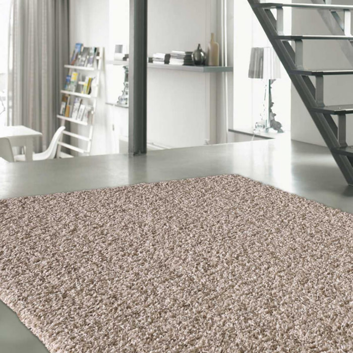 Tapis shaggy tissé motif uni DOSU