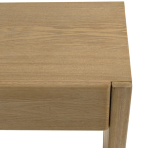 ELLA - Console L160 couleur naturelle 3 tiroirs design arrondi