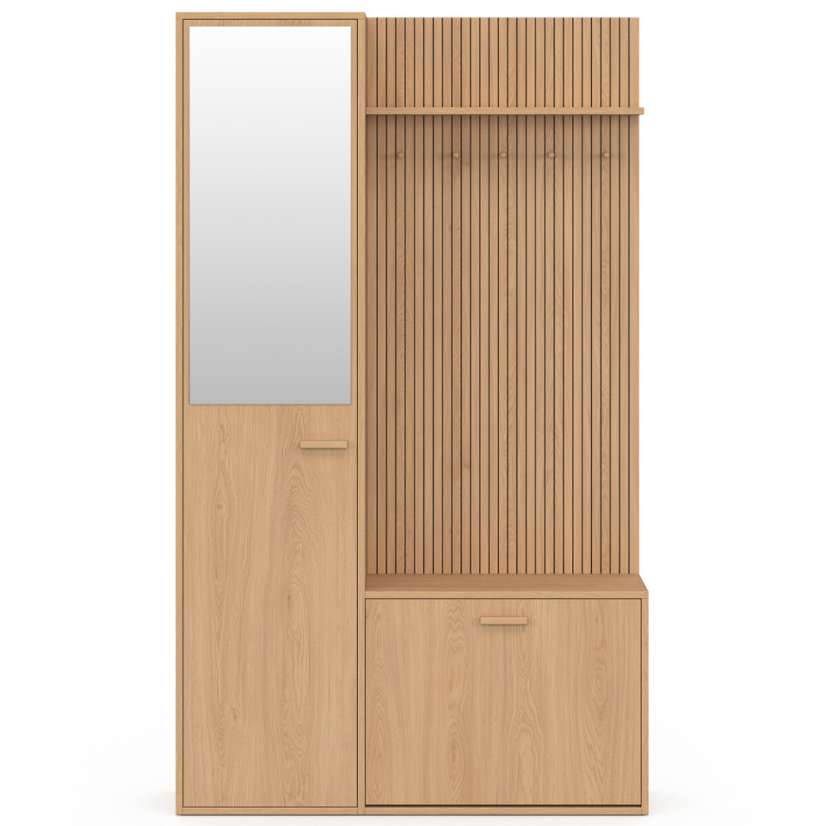 Vestiaire d'entrée Faustine avec placard et miroir