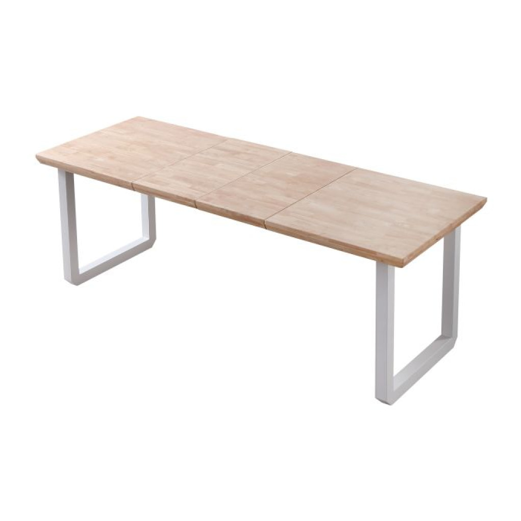 Mesa de comedor Roma extensible Roble - Blanco