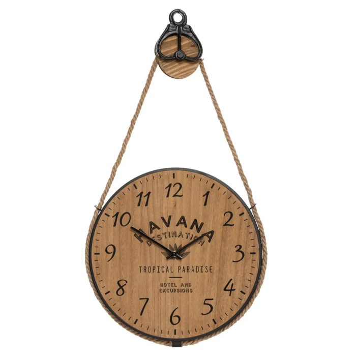 Horloge poulie "Cuba" D40 cm