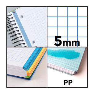 PACK 5 UNIDADES CUADERNO PP A4 120 HOJAS CUADRÍCULA
