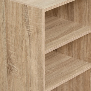 Étagère colonne 4 cases "Mix N' Modul" effet chêne naturel