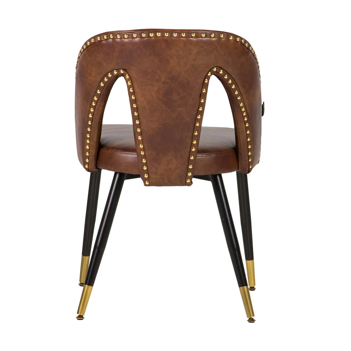 Silla Tachuelas Pu Marrón Stowe 49x54x82 Cm