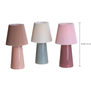 Lampada Plisse' 14,7Xh28,5 Cm - Pezzi 3 - Bianchi Dino