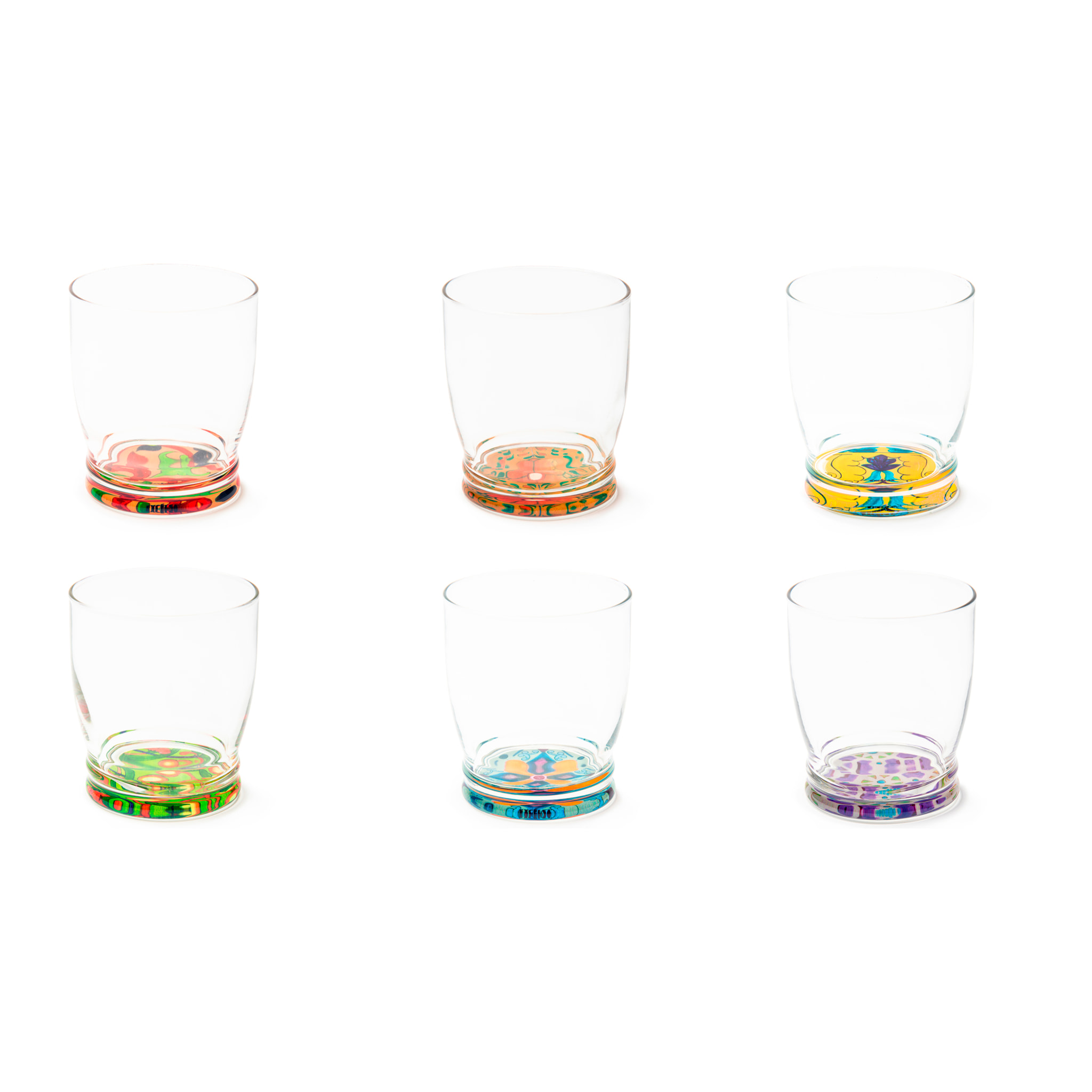 Set 6 Bicchieri Excelsa – Lisbona, Vetro Multicolore