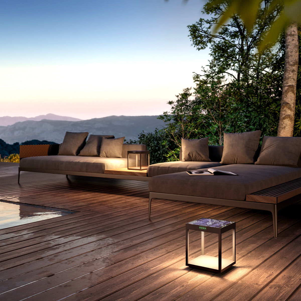 Borne solaire aluminium RADIA GROUND H25CM