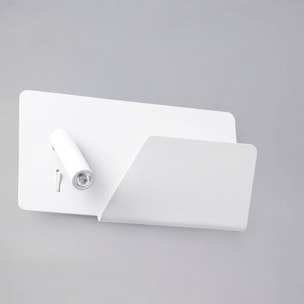 SUAU USB A Aplique blanco con lector derecha