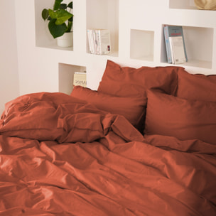 Housse de couette en percale de coton lavé, DOUCEUR LAVÉE