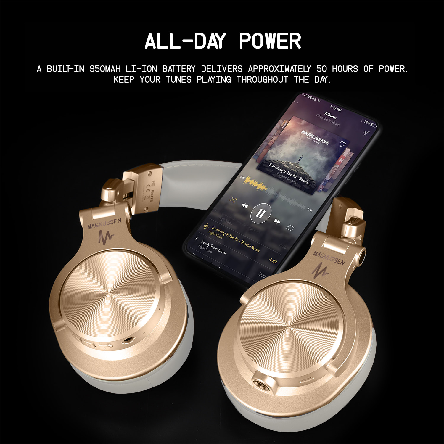 MAGNUSSEN H6 HEADPHONES en color Dorado