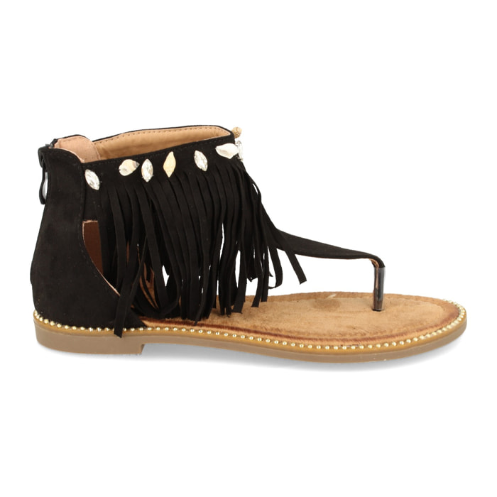 Sandalia de Esclava con Flecos para Mujer