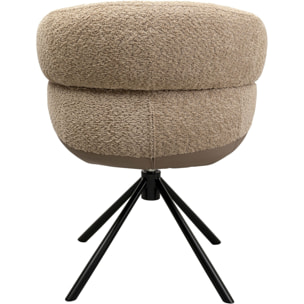 Chaise avec accoudoirs pivotante Tasty taupe Kare Design