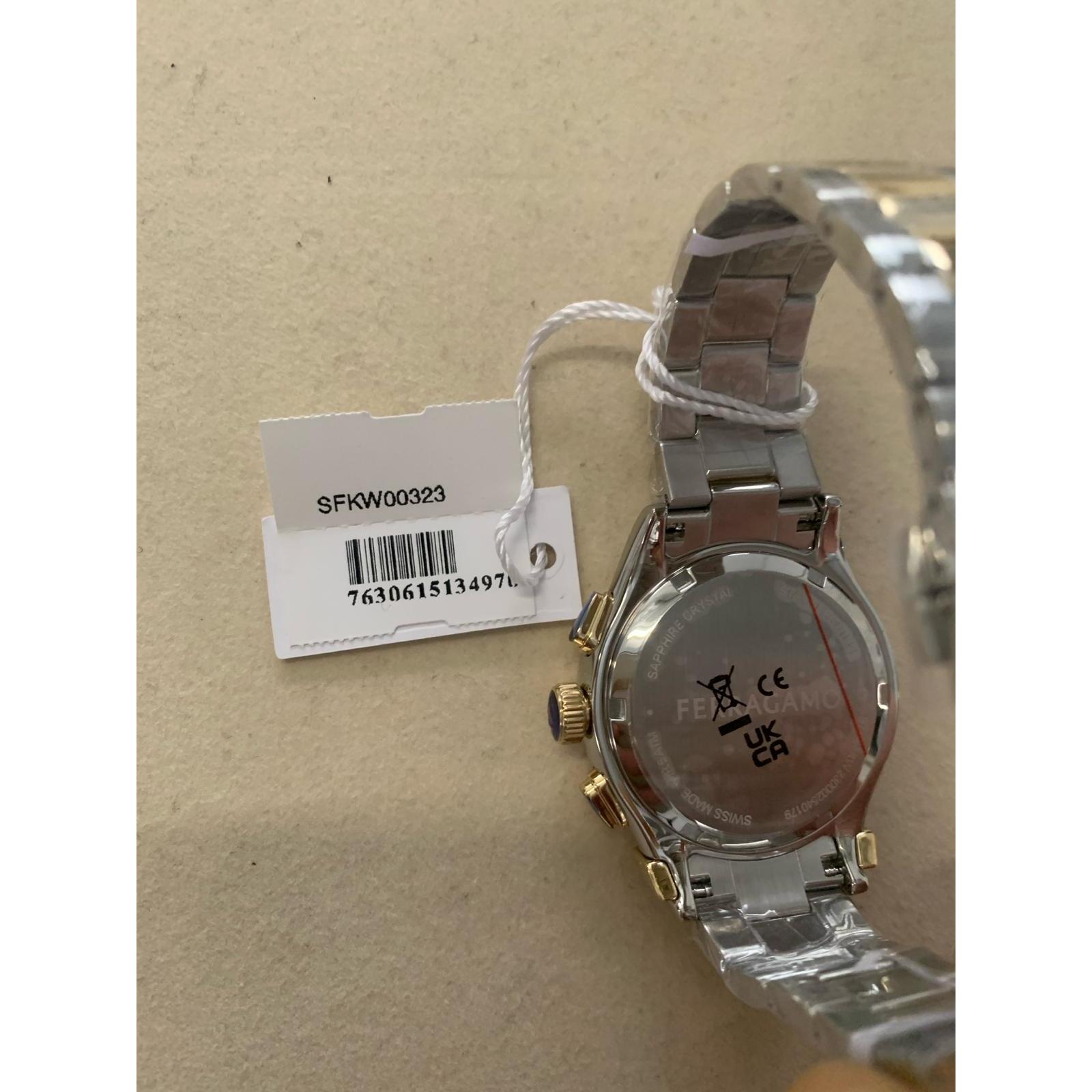 Ferragamo Quartz Chronograph Watch Kw-1927 Chrono Lady 38Mm-