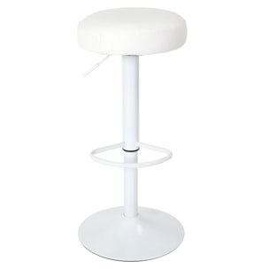 Tabouret De Bar Reglable Mumford Blanc - Lot De 2
