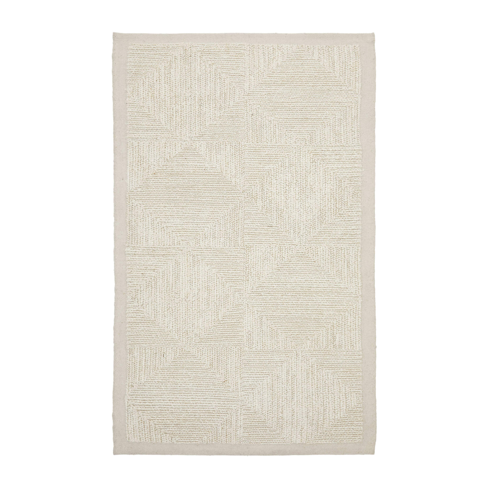 Alfombra Sicali de yute blanco 160 x 230 cm