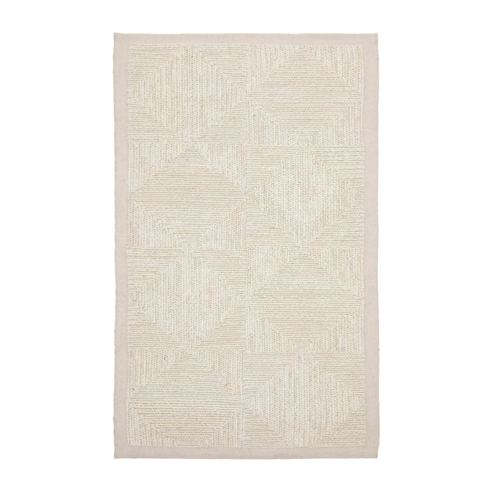 Alfombra Sicali de yute blanco 160 x 230 cm