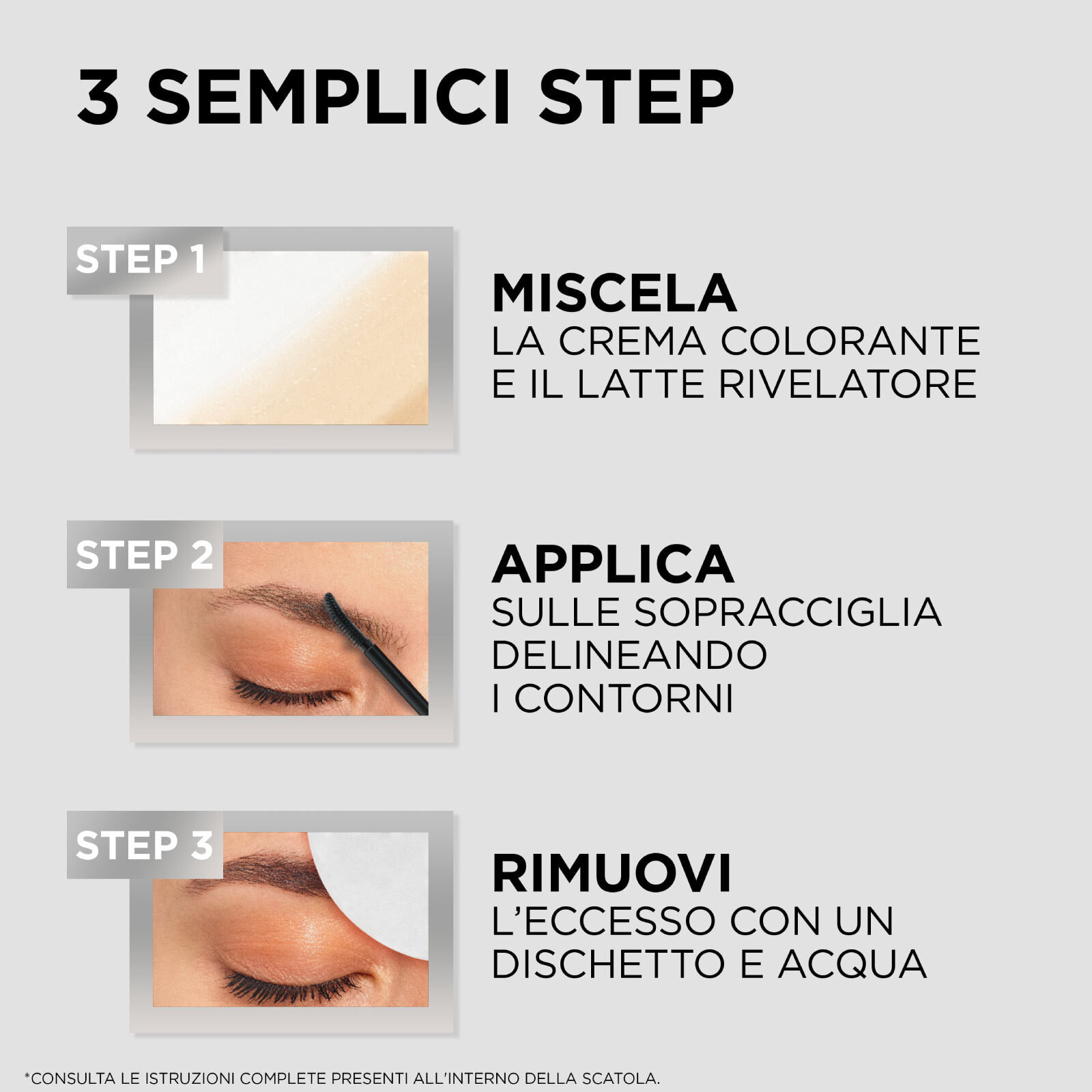 Tinta Semi Permanente per Sopracciglia 3.0 Dark Brunette Brow Color Effetto Naturale Senza Ammoniaca