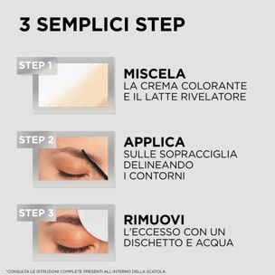 Tinta Semi Permanente per Sopracciglia 3.0 Dark Brunette Brow Color Effetto Naturale Senza Ammoniaca