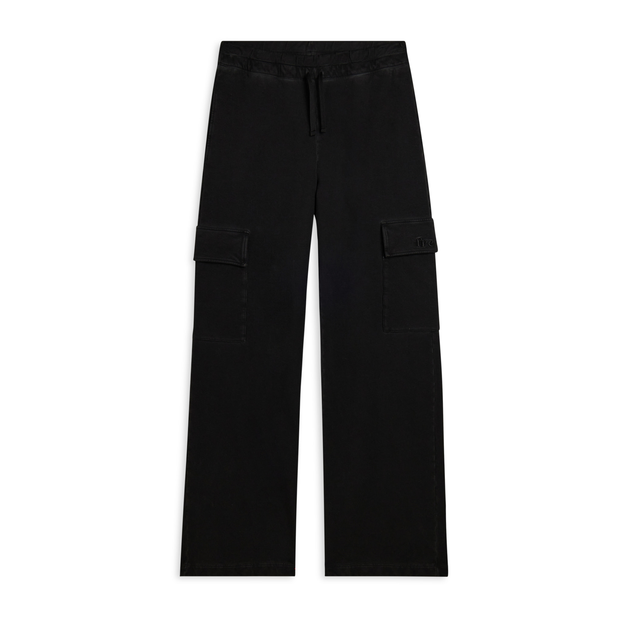 Pantaloni cargo wide leg tinta a freddo
