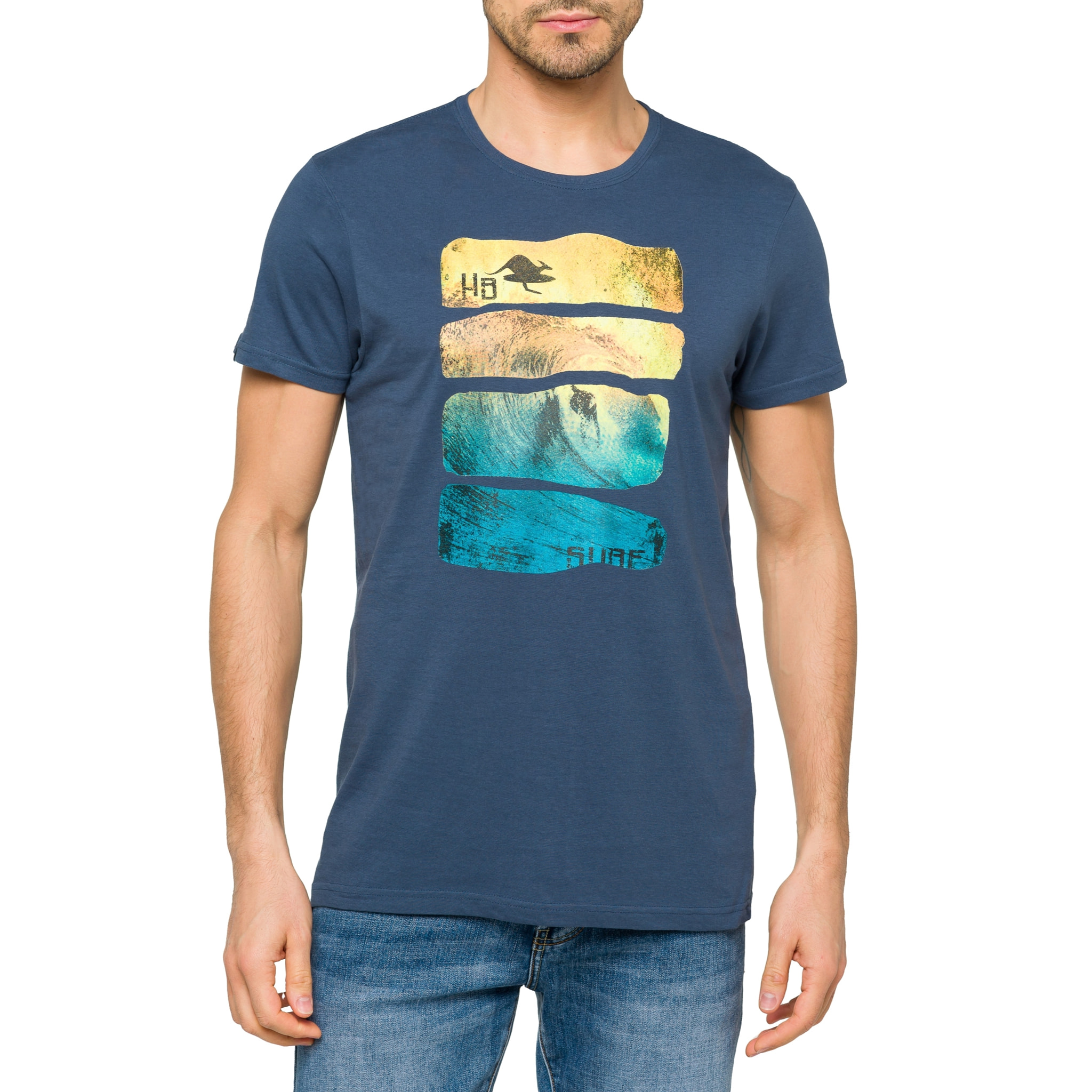 Camiseta de algodón 150 gr Hot Buttered Waves Color Azul Indigo