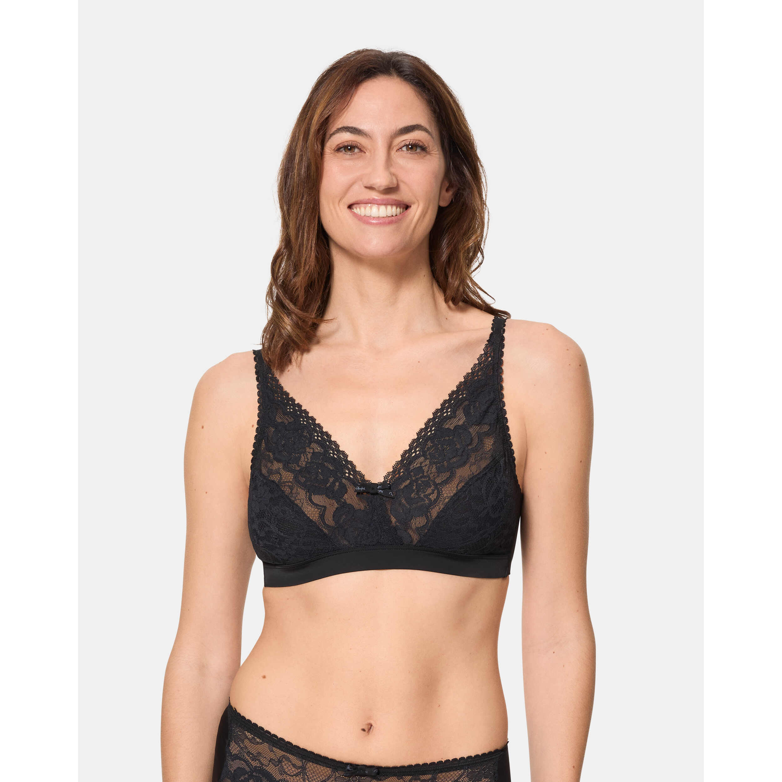 Sujetador sin aros de encaje reciclado floral