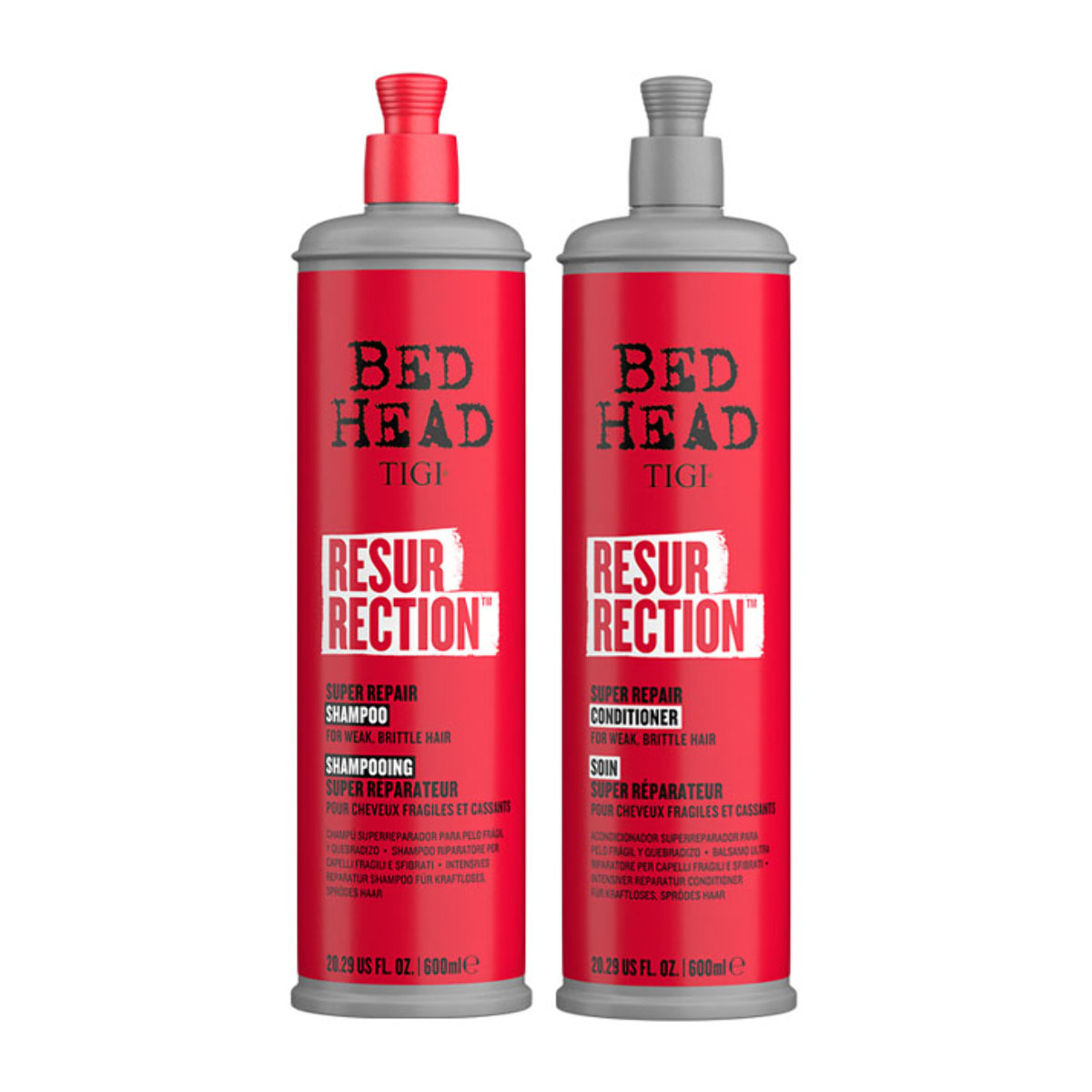TIGI Kit Bed Head Resurrection Super Repair Shampoo 600ml + Conditioner 600ml