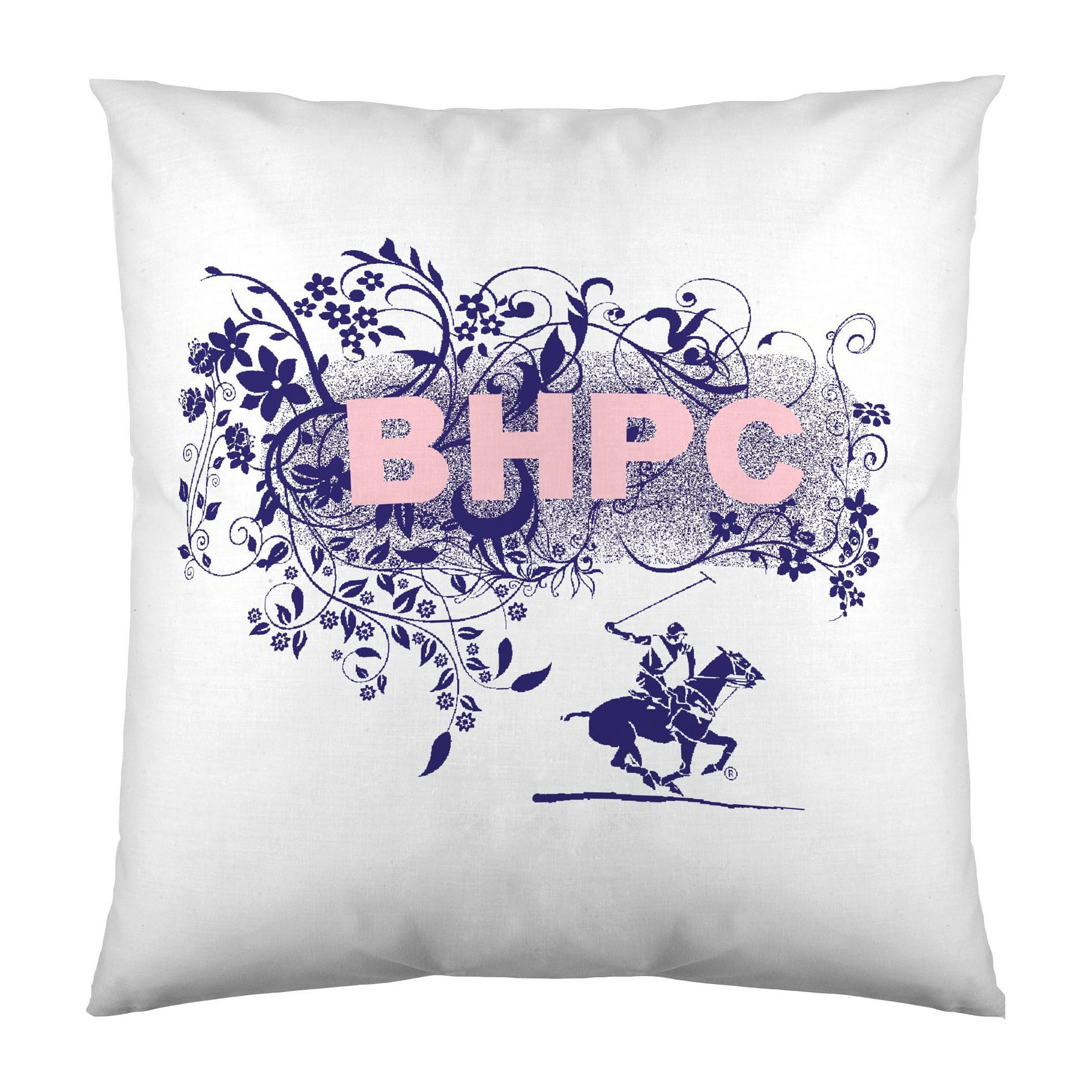 Beverly Hills Polo Club - Funda de Cojín Estampado - Con Cremallera - Sin relleno - 100% Algodón - Santa Rosa