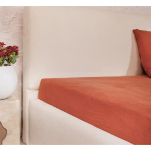 Housse de couette coton safran mineral, safran