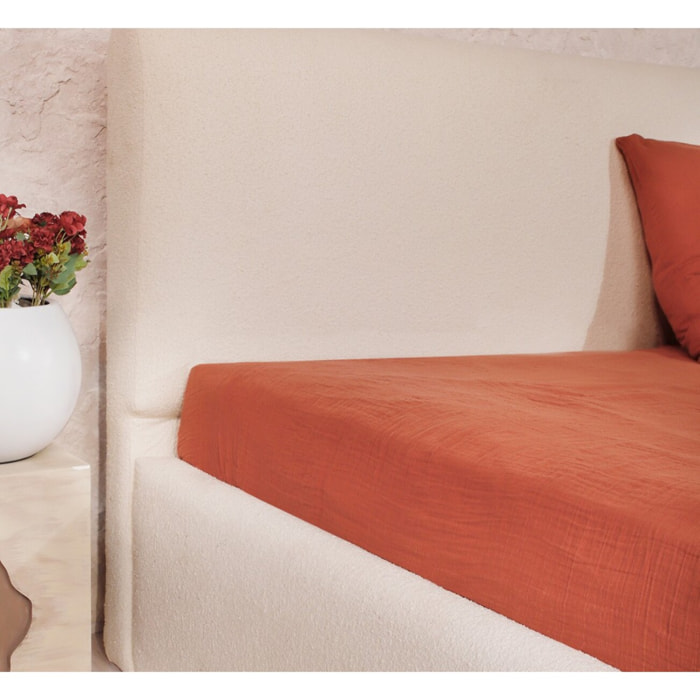 Housse de couette coton safran mineral, safran