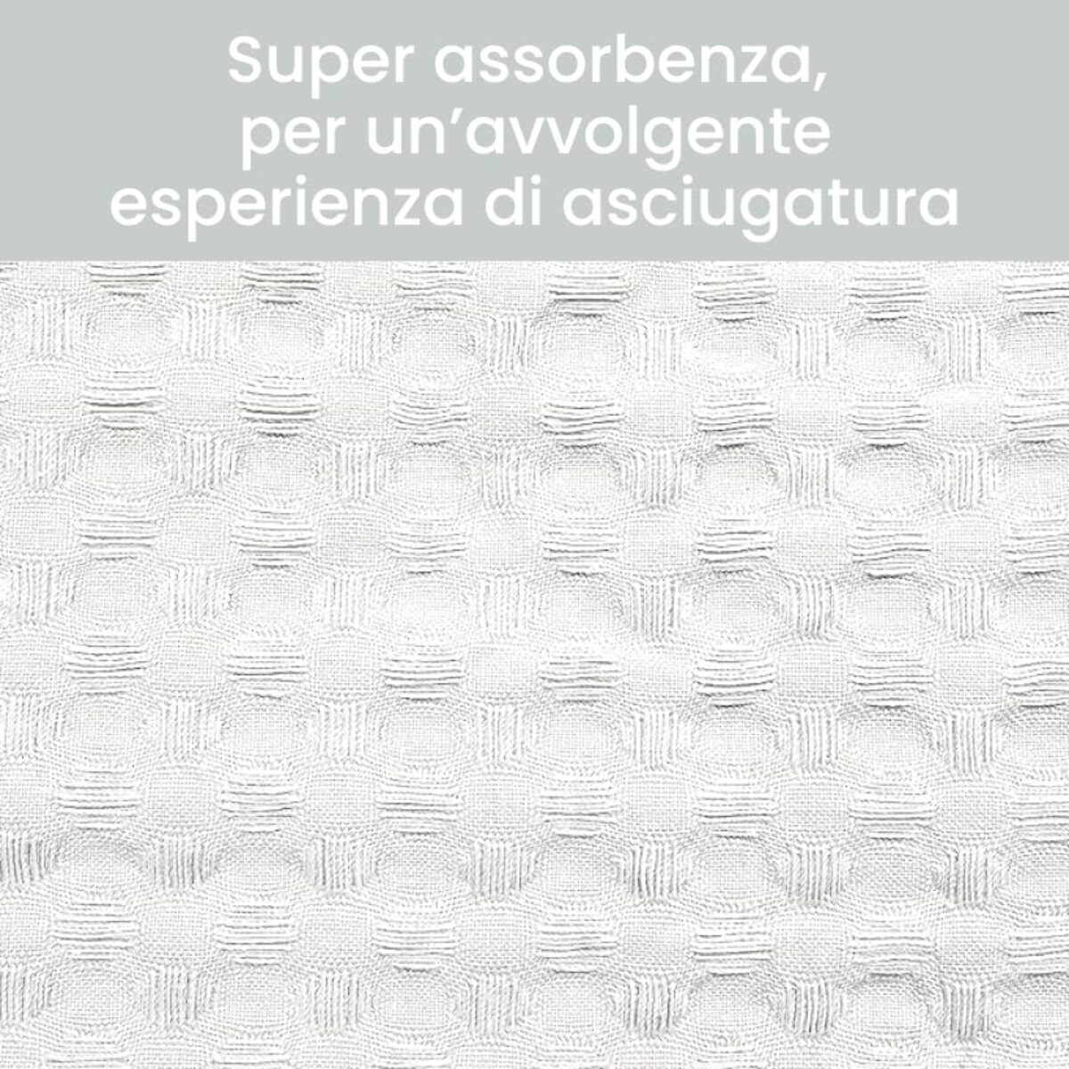 INTRECCI Telo Doccia Maxi, Asciugamano da Doccia, Telo Bagno 150 x 100 cm, in Spugna di Puro Cotone 300 gr/mq, Tinta Unita Bianco. Modello: Napone