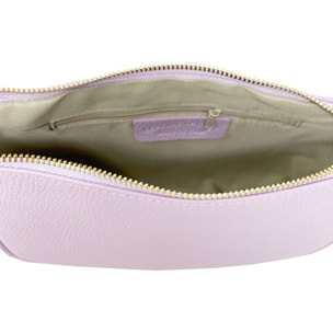 Chicca Borse - Tracollina Clutch Donna in Vera Pelle - Colore Lilla