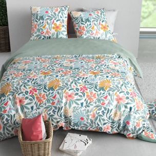Parure housse de couette imprimé 100% coton - thelma