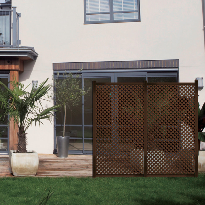Panel Decorativo Pp 25 Mm Privat 1x2 M Oxido
