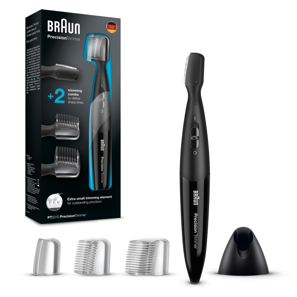 Braun Precision Trimmer, Tondeuse Électrique De Précision Pour Homme, Tondeuse Barbe, Avec Deux Sabots Pour Une Coupe Flexible e