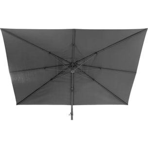 Parasol déporté rectangulaire "Melhia" anthracite 4x3m