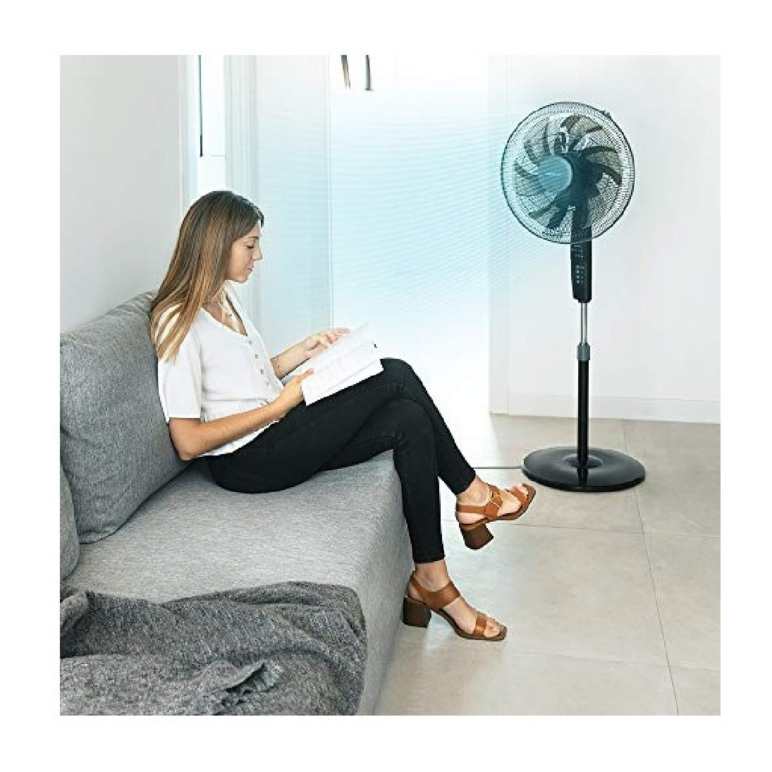 Cecotec Ventilateur Energy Silence 610 Max Flow Control, 18 Pouces 45cm, 6 pales