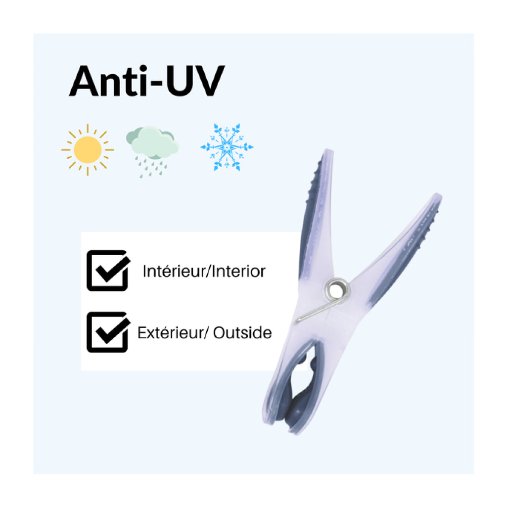 Lot de 12 Pinces à  linge Bi matière MSV